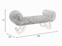 Bench Whimiscal Sleigh Bench Black &White Zebra