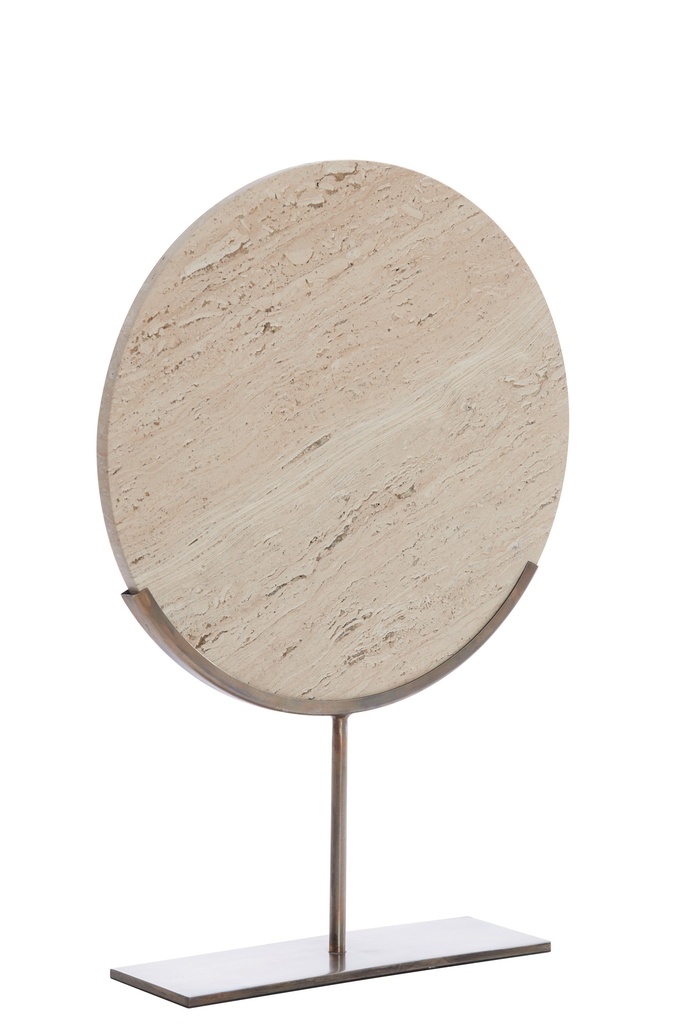 Ornament On Base  Moreno Trav Sand+Brown Bronze