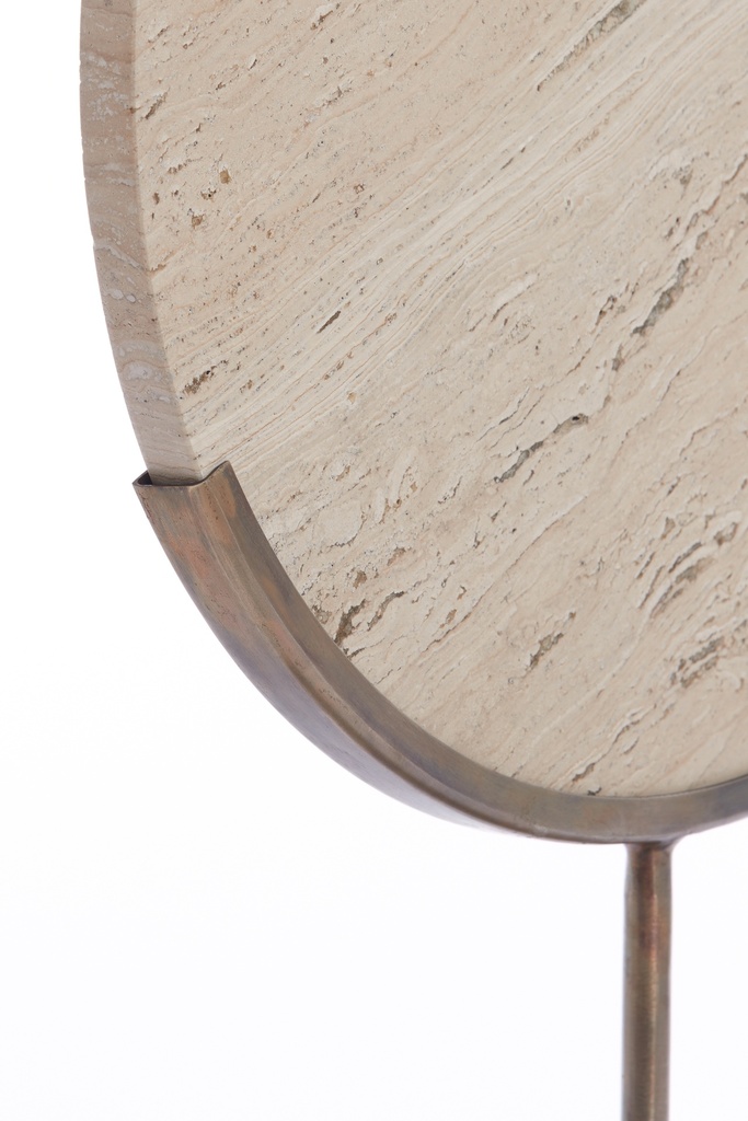 Ornament On Base  Moreno Trav Sand+Brwn Bronz