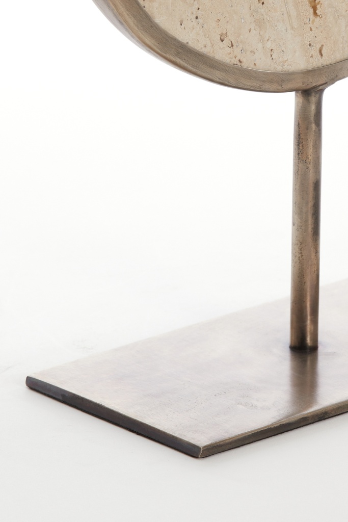 Ornament On Base  Moreno Trav Sand+Brwn Bronz