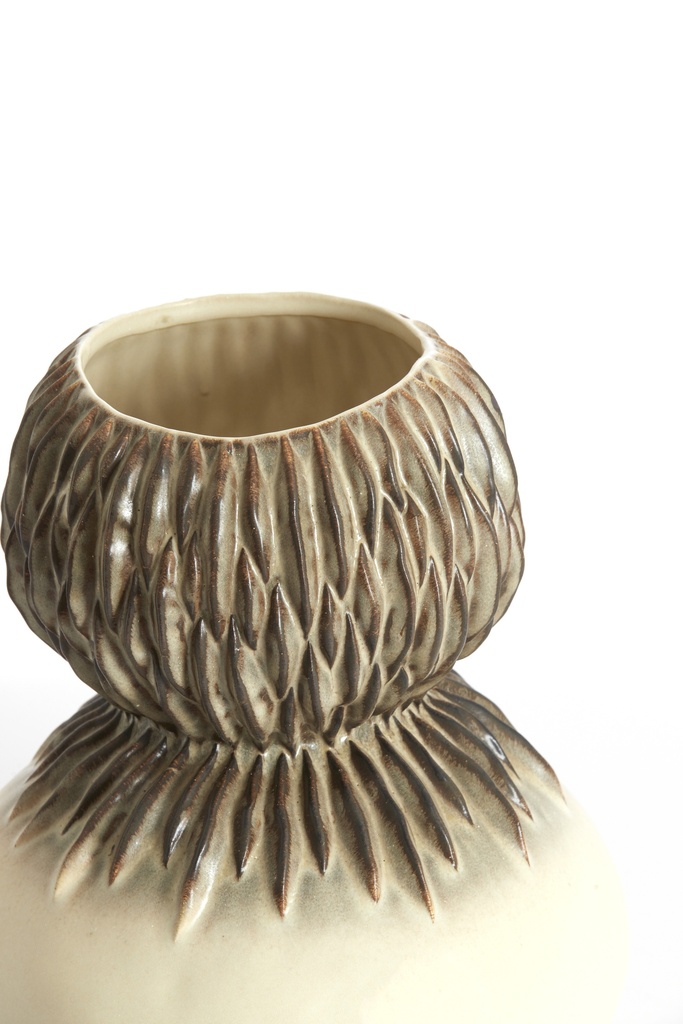 Vase Deco  Avera Ceramics Cream-Brown