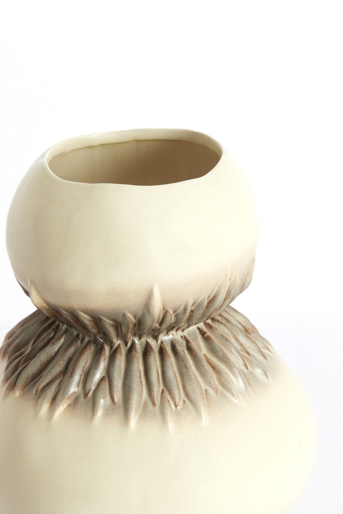 Vase Deco  Avera Ceramics Cream-Brown