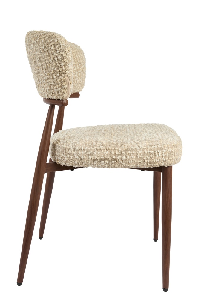 Dining Chair Barry Beige-Cream+Brown