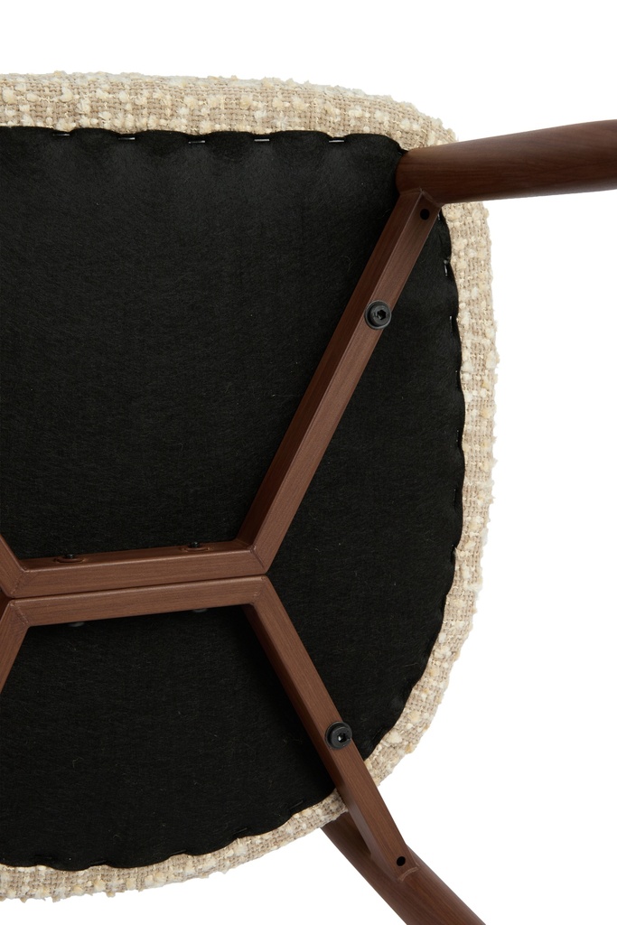 Dining Chair Barry Beige-Cream+Brown