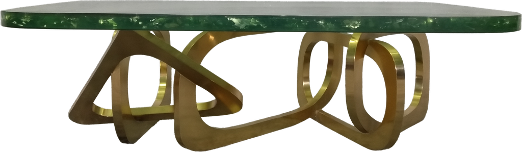 Olivers Coffee Table
(Brass & Ice-Cracked Resin)