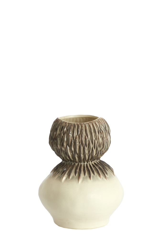 Vase Deco  Avera Ceramics Cream-Brown