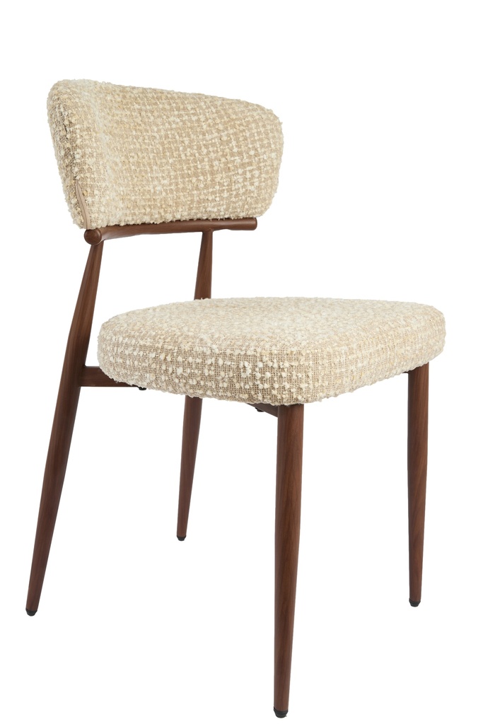 Dining Chair Barry Beige-Cream+Brown