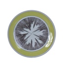 Piatto Piano Porcellana Futurismo Giallo