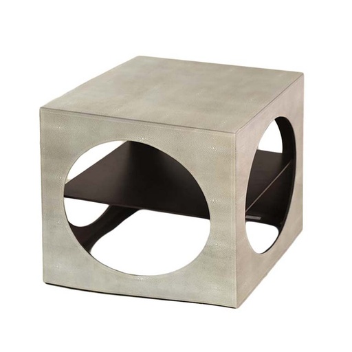 [206005010] Ivory Shagreen Cube