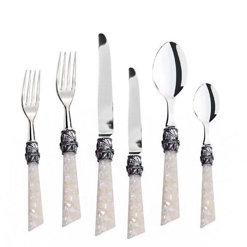 [101003249] Set Of 6 Papillon Placesetting Cutleries (Ivory,)