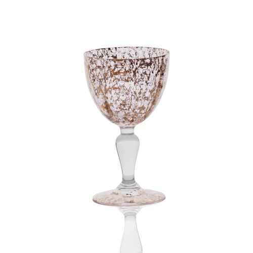 [101002032] Verre A Vin Rouge Isabelle Clair Ponge Or ( 9x10H CM, Crystal)