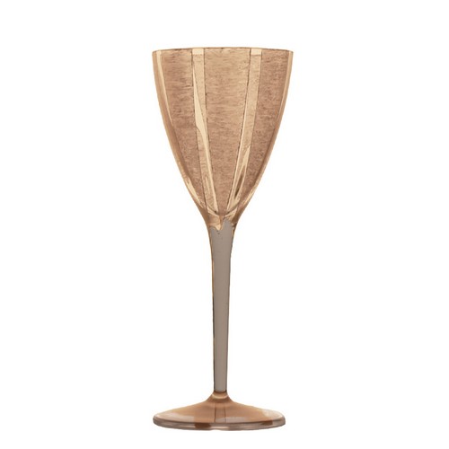 [101002374] Glass W/Stripes (Gold,DIA 14CM, Porcelain)