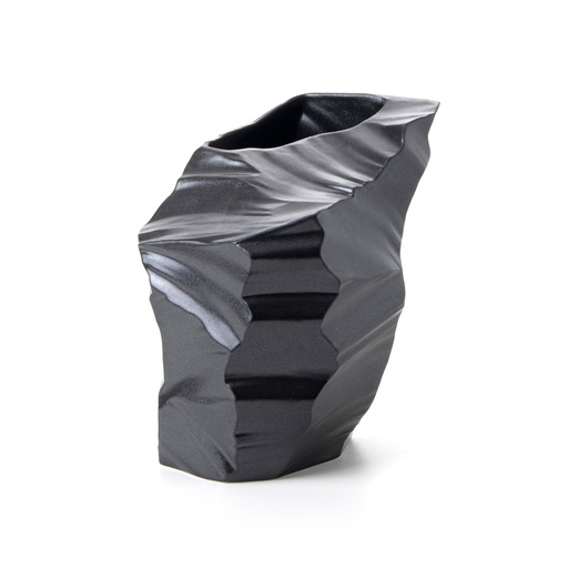 [1070022632] Artika 1, Porcelain Vase, Black (White,14x19x40 H CM, Porcelain)