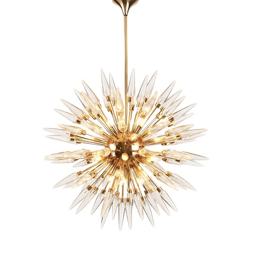 [207001238] Solaris Chandelier (Brass/Nickel,30X32X40 H CM, Polished Brass)