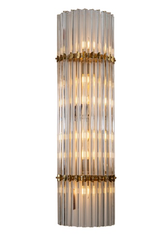 [207003175] Brass And Murano Glass Sconce