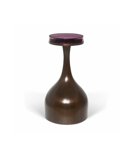 [1008-BR] Magnifying Decanter Table
(Bronze & Dark Amethyst)