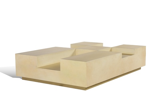 [2014-PNBP] Mann Coffee Table
(Natural & Brass) (Brown/Gold,137x89x58, Wood/Metal)