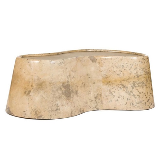 [2015-PNBA] Pulau Coffee Table (Brown/Gold,137x89x58, Wood/Metal)