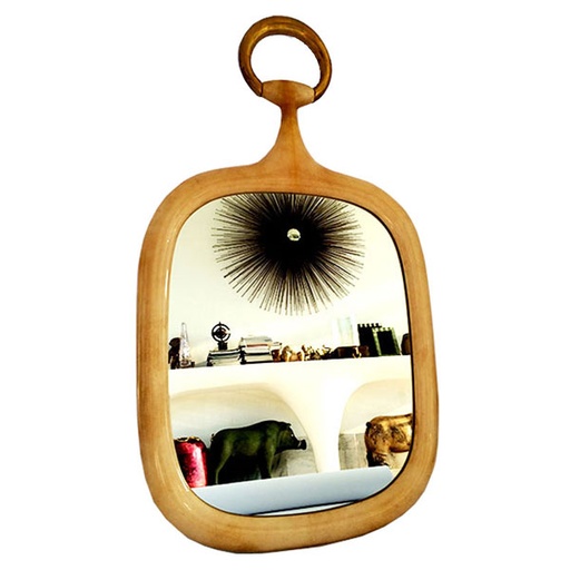 [M5] G Parchment Mirror (Silver,W25xH25 CM, Antique)