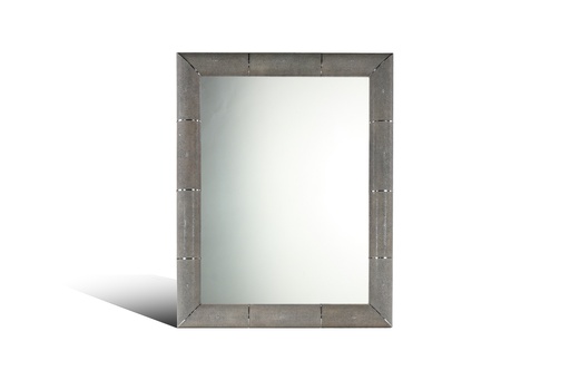 [M7] Shagreen Bullnose Mirror (Silver,W25xH25 CM, Antique)