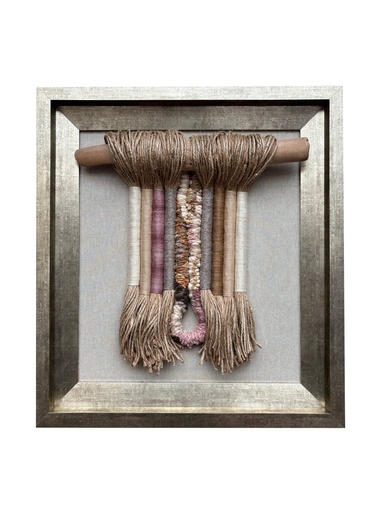 [208002438] Woven Wall Art (Multicolour,45x50 H CM, Fabric Jute And Wool)