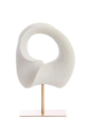 [107004429] Ornament On Base  Vodice Cream+Antique Bronze (Antique/Bronze,Dia33x45 cm, Ceramic)