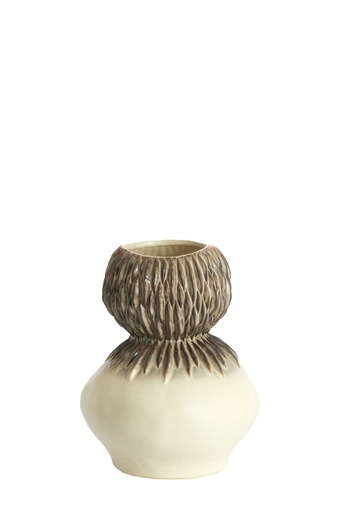 [1070022840] Vase Deco  Avera Ceramics Cream-Brown (Beige,32x18x27.5 cm, )