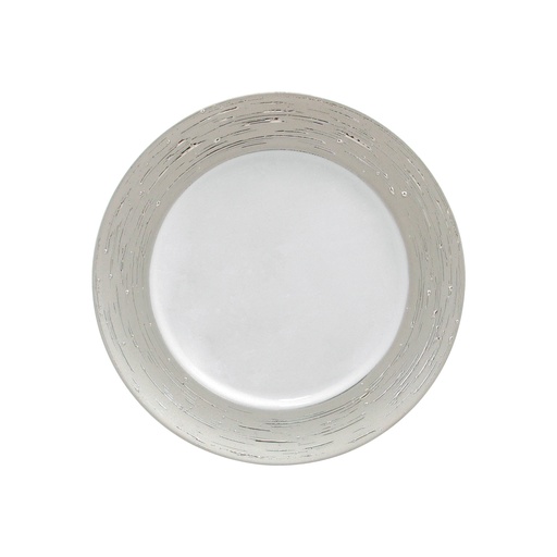 [1010010032] Dinner Plate Olympus Argentatus (White/Gold,DIA27 cm, Handpaint)