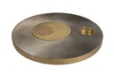 Coffee Table 
Ss 304 Electroplated With Cnc In Liquid Metal Finish With Oak Base