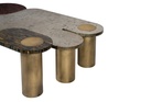 Coffee Table
Ss 304 Electroplated Tops In Pryite , Red Tiger Eye & Multi Tiger Eye  Semi Precious Stone Tops 