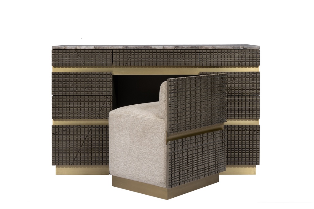 Dresser
Cnc Work Dresser With Semi Precious Stone Top 