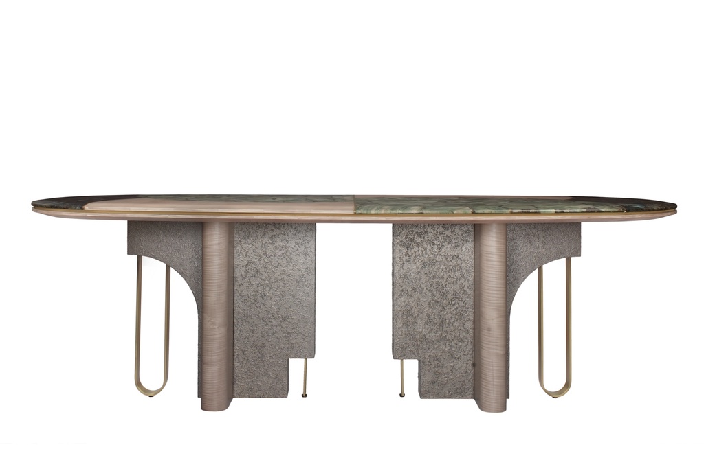 The Aurelia Duo Stone Dining Table