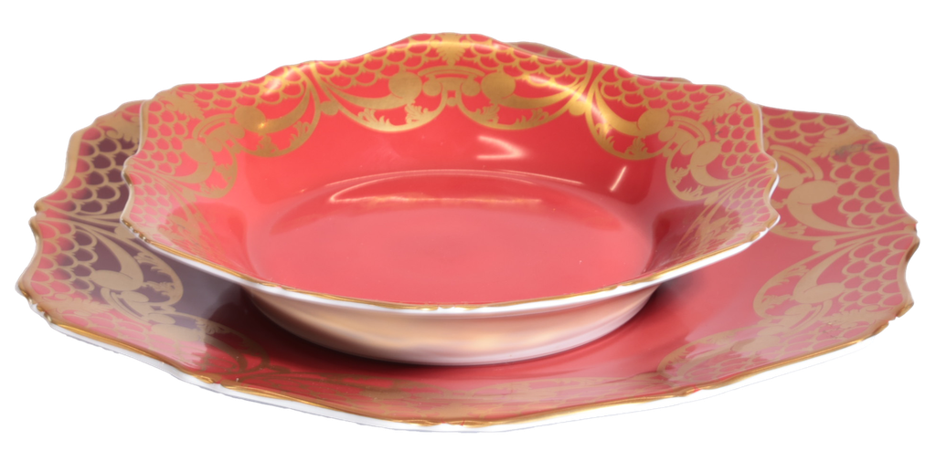 Alencon Rouge Dessert Plate