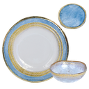 Under Plates Bluette And Gold