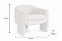 Fauteuil Charmaine White Furry