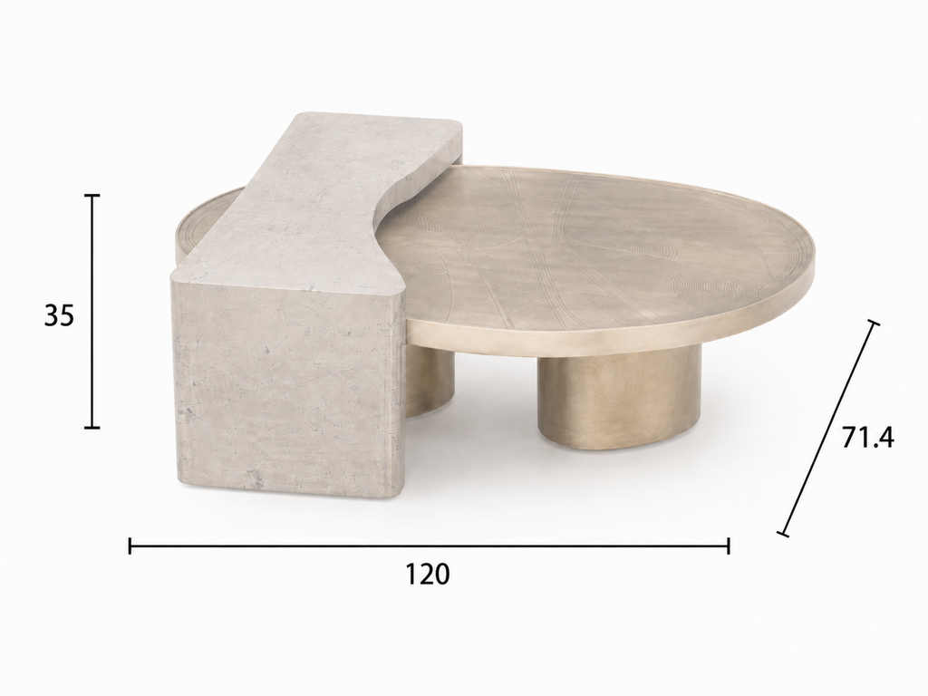 CNC Brass Coffee Table