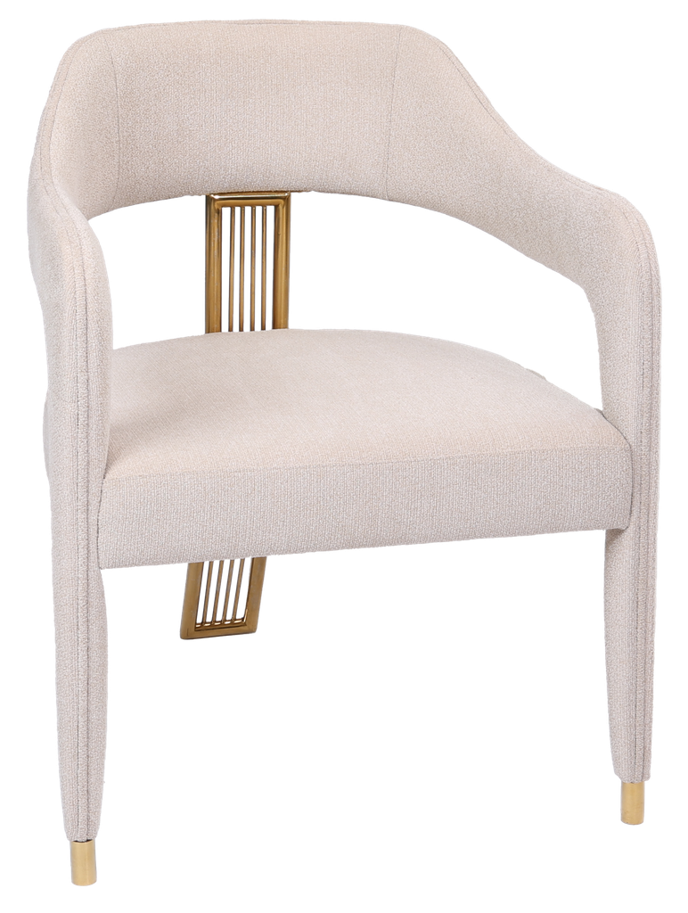 Dining Chair In Cream Fabric