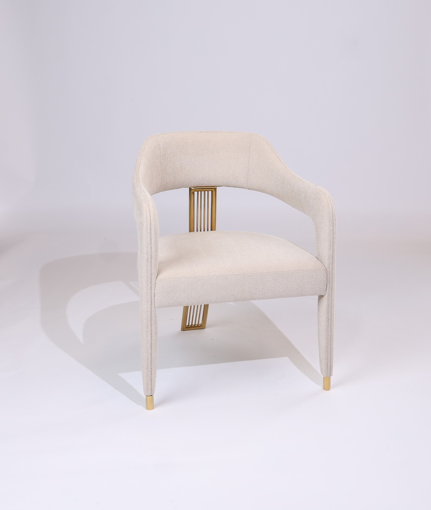 Dining Chair In Cream Fabric