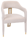Dining Chair In Cream Fabric