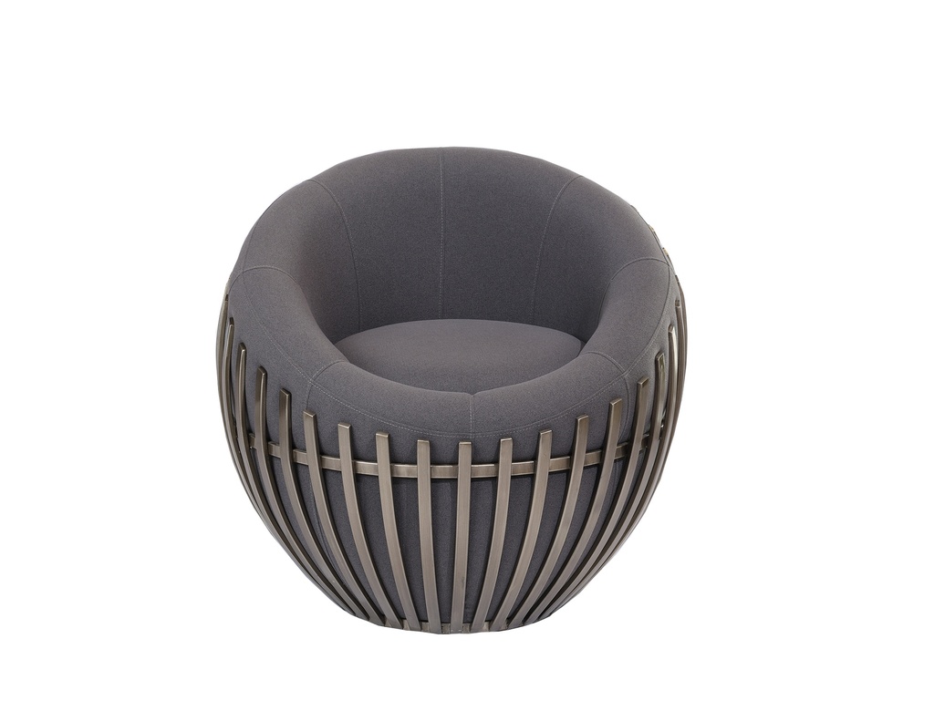 Armchair Ceviz Berger Brass Aging