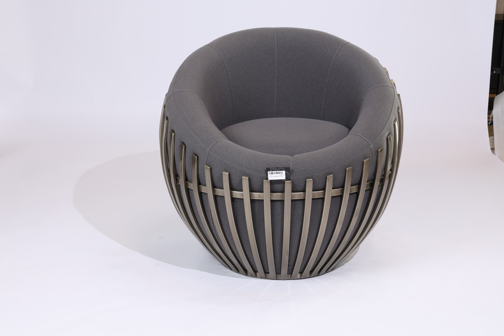 Armchair Ceviz Berger Brass Aging