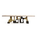 Apoli II Dining Table M Cream Shagreen