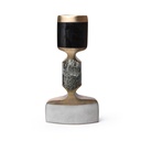Vase Black Penshell, Baguio Stone, Cream Shagreen