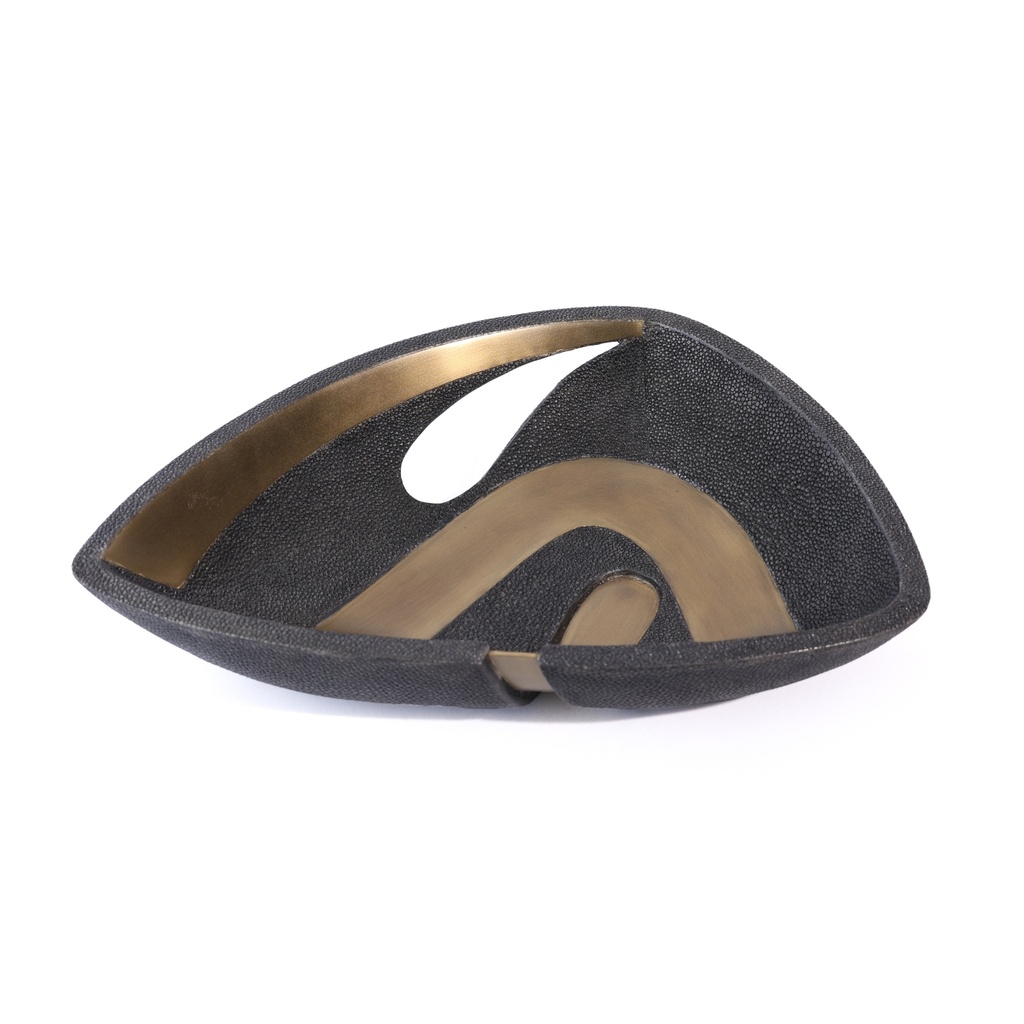 Bowl S Coal Black Shagreen