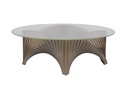 The Aureus CNC Gold & Glass Coffee Table