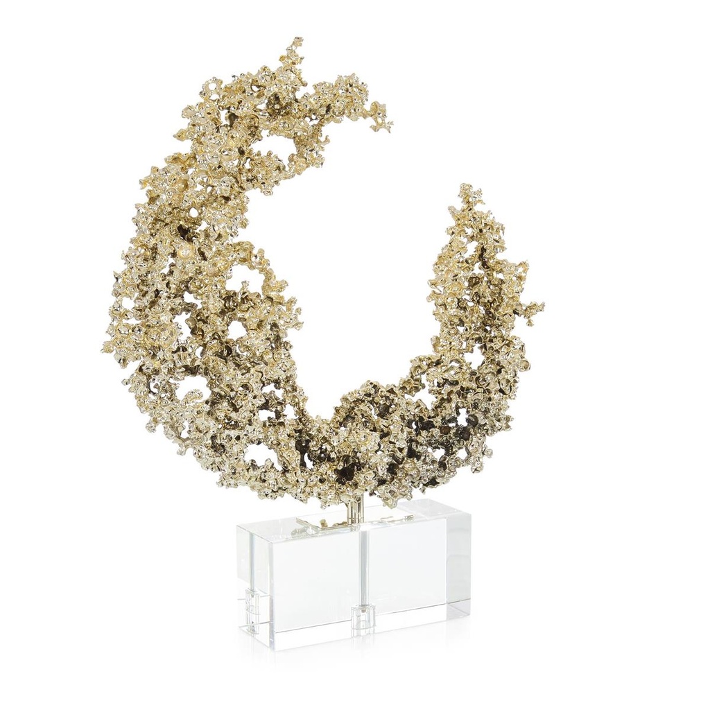 Lunar Embrace Sculpture On Crystal
