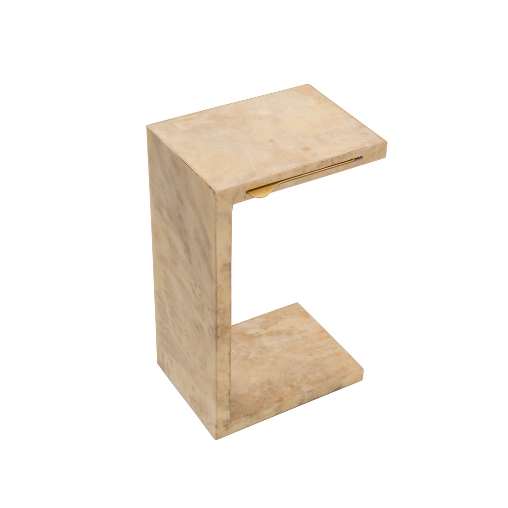 C Parchment Side Table
With Pull-Out Tray
(Natural)