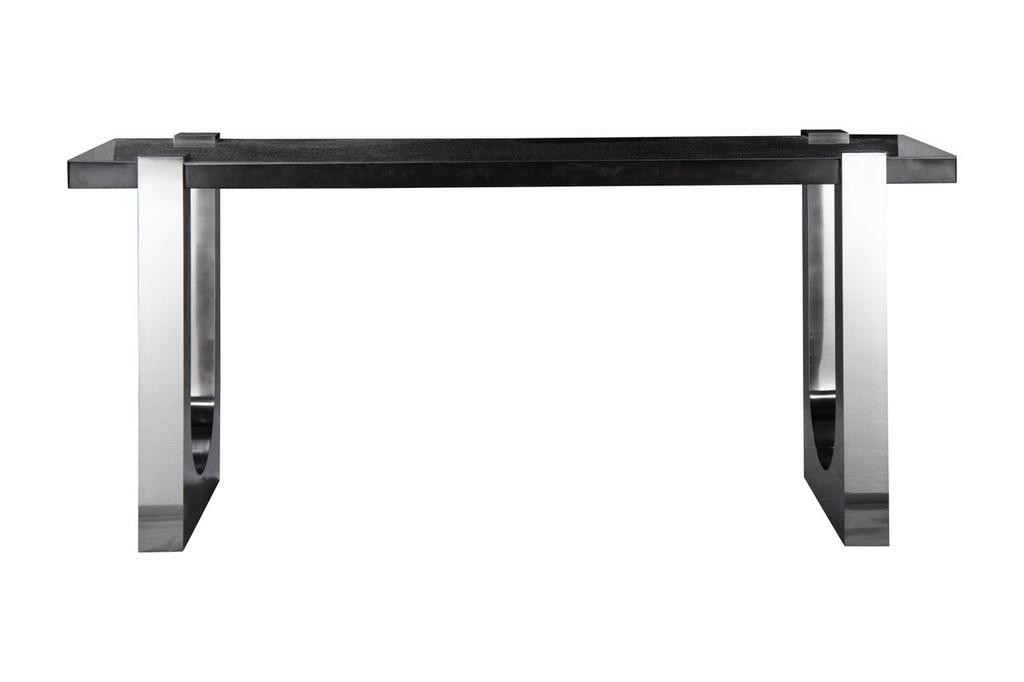 Za-Za Console
(Charcoal Parchment & Stainless)