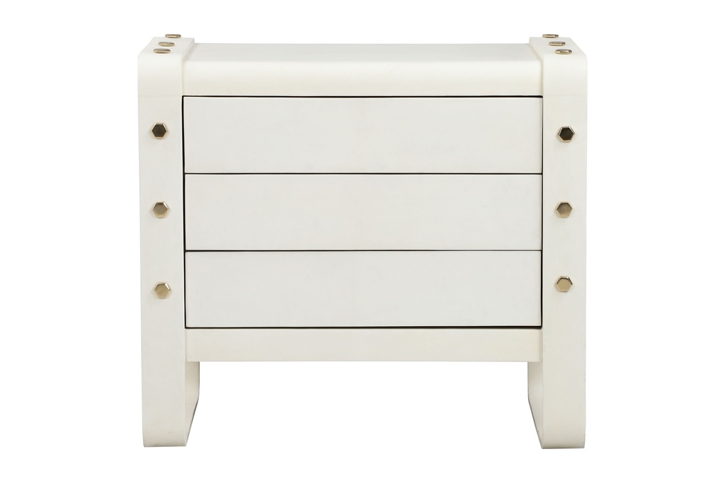 Lug Bedside Table
(Natural, Brass) 