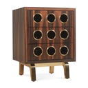 Marseilles Ebony 3-Drawer Bedside Table